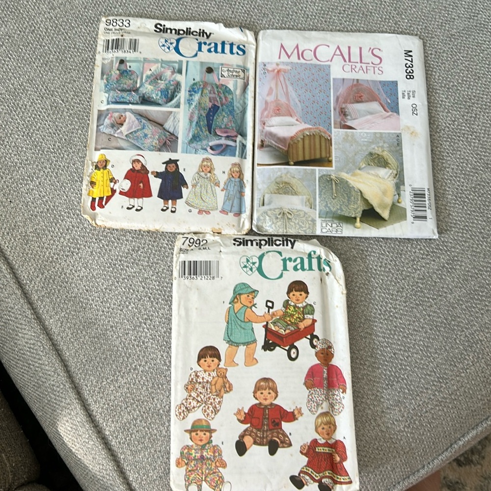 McCall’s doll clothes and accessories patterns